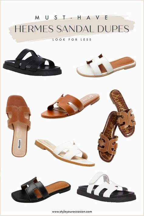 hermes look alike sandals|Hermes style flat sandals.